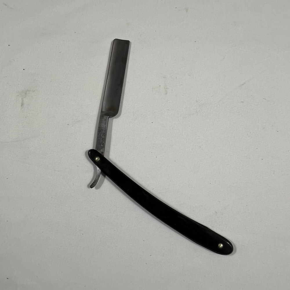 Shumate 296 Straight Razor Mens Black Vintage St Louis Usa With Box View 5